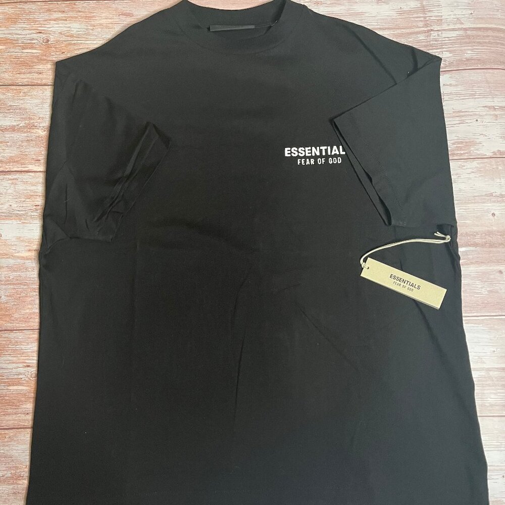 ESSENTIALS FEAR OF GOD JERSEY CREWNECK 2024 | BLACK | SIZE S | OVERSIZED | NWT